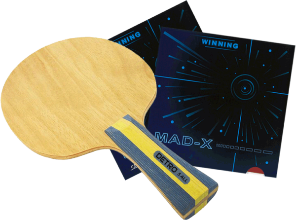 Detro 5 Allround with Winning MAD-X Rubber Assembled Paddle