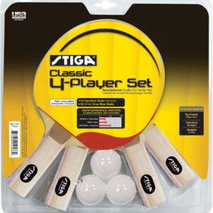 Stiga Classic 4 Player table tennis racket Set